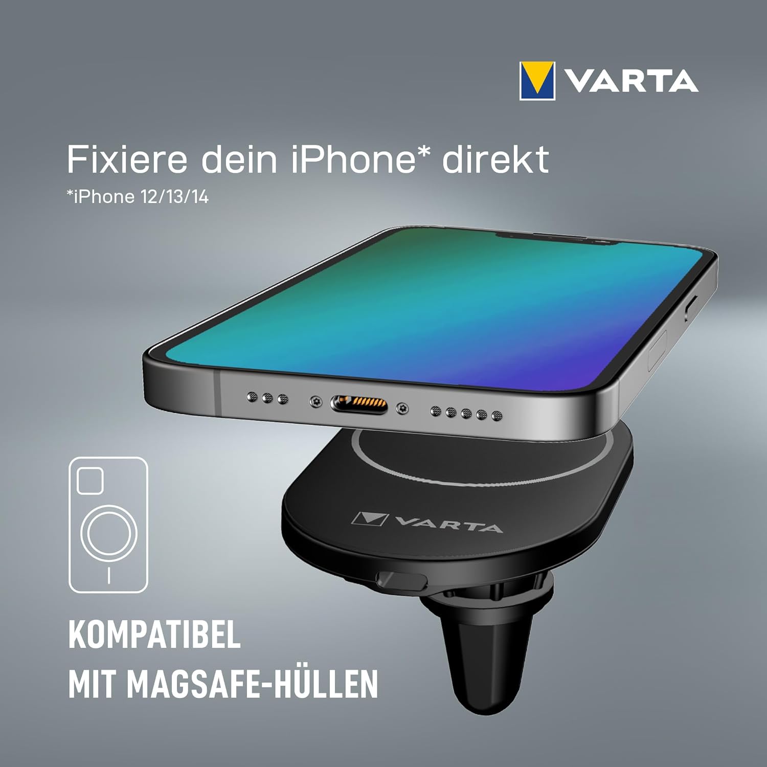 VARTA Mag Pro Induktives Kfz-Ladegerat schwarz, 15