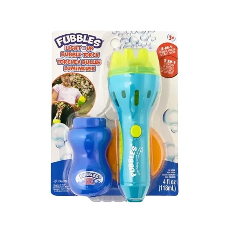 Little Kids Fubbles Torche à bulles lumineuse Jouets d'extérieur pour enfants de 3 à 8 ans