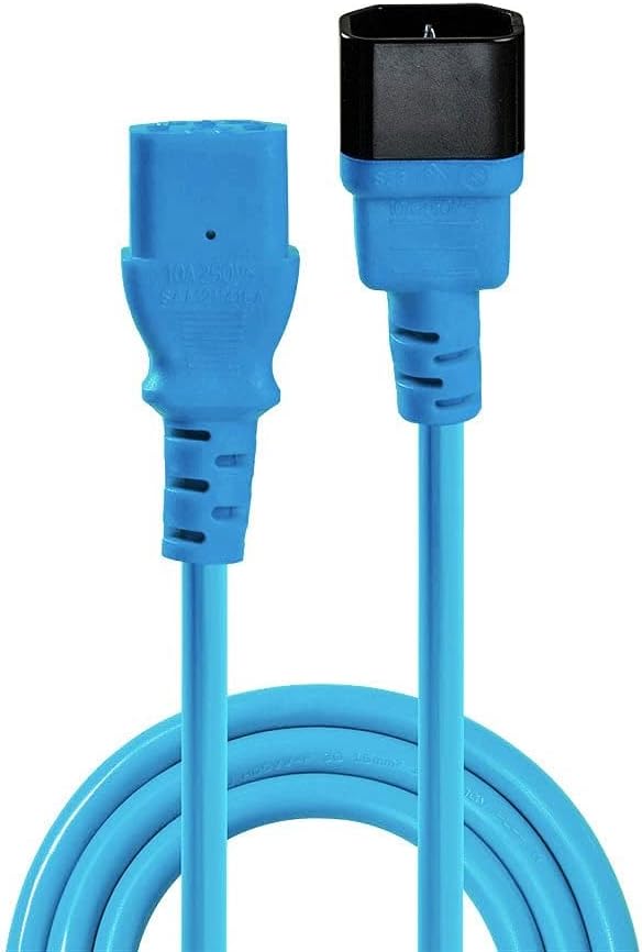LINDY 30471 IEC C14 to IEC C13 Extension Power Cable, Blue