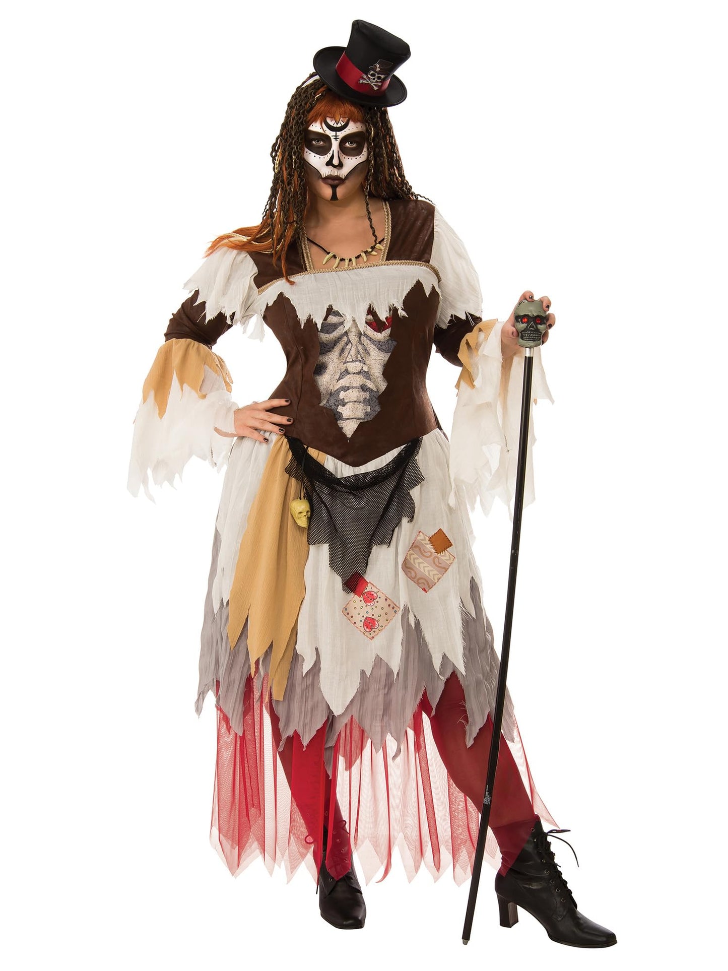 Bristol Novelty Mehrfarbiges Zauberfrau-Kostüm-Set für Erwachsene – (mittlere Größe) – perfektes Halloween-Outfit
