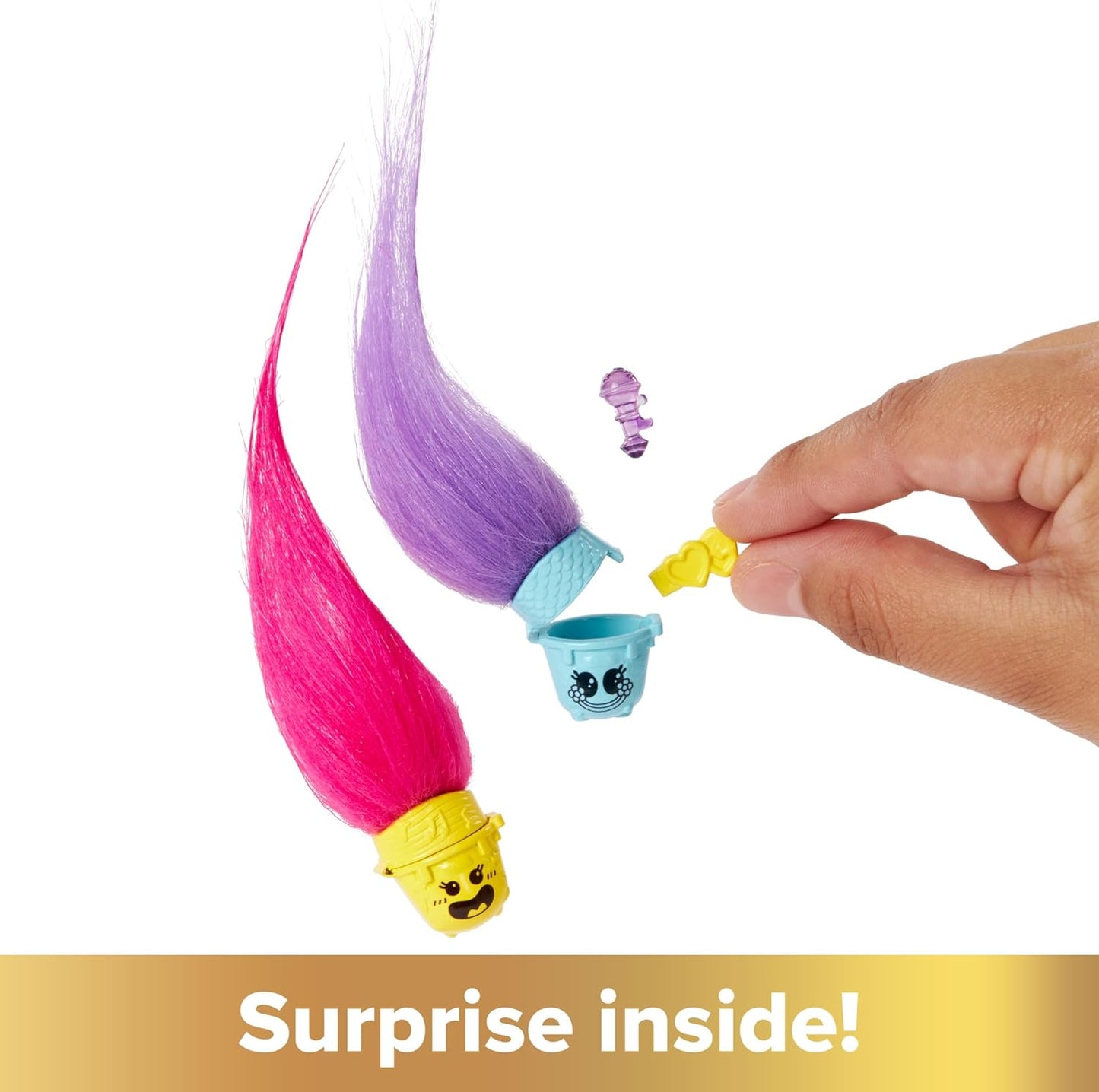 DreamWorks Trolls Band Together Hair Pops Poppy Small Doll with Removable Clothes & 3 Surprise Accessories, HNF10