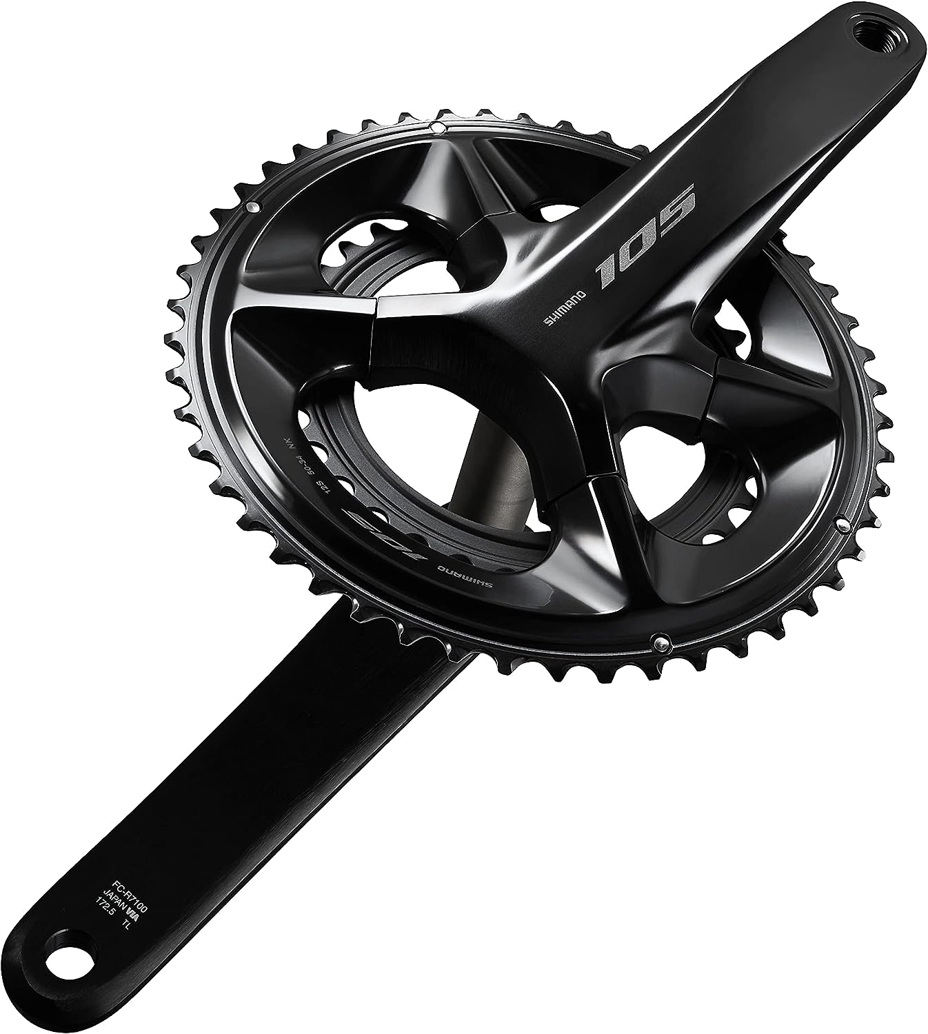 Shimano FC-R7100 105 double 12-speed chainset, HollowTech II 170 mm 50 / 34T, black