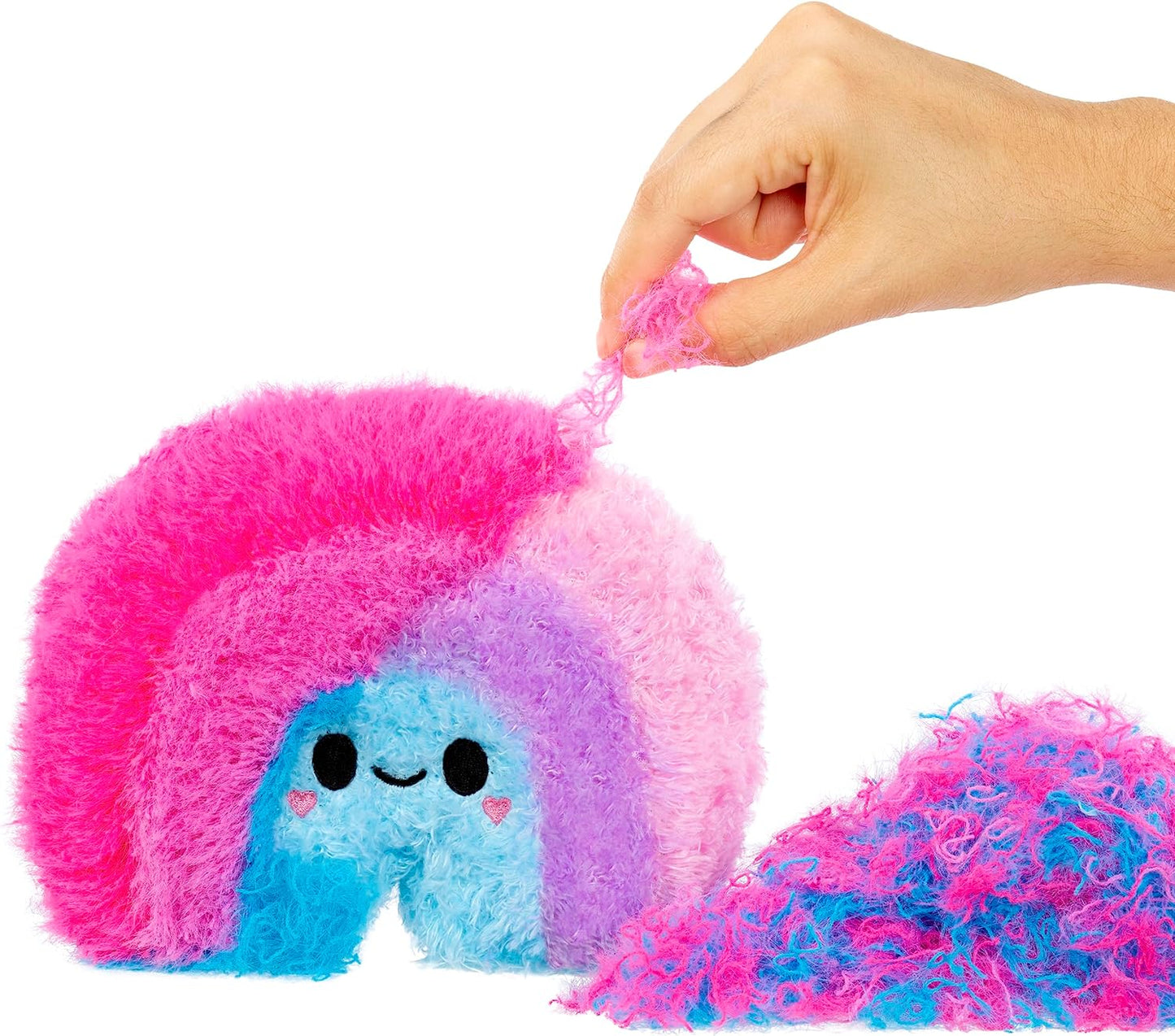Fluffie Stuffiez Large Collectible Plush - RAINBOW - Suprise Reveal Unboxing with ASMR Fidget DIY Fur Pulling, Ultrasoft Fluff - Great for Kids Ages 4+