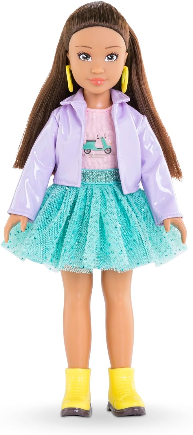 Corolle 9000600170 Puppe Girls Luna Dressing Doll in Milan Fashion Week Look and 4 Pieces, Vanilla Fragrance, 28 cm, from 4 Years