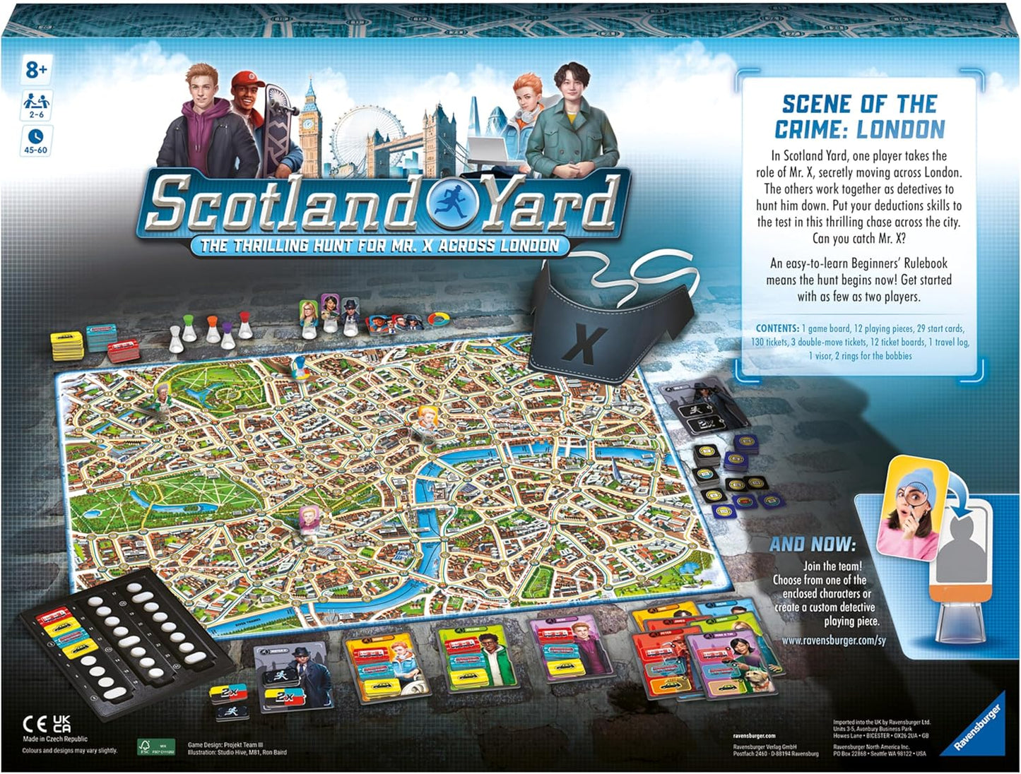 Ravensburger Scotland Yard Family Strategy Board Game for Kids and Adults Age 8 Years Up - New 2023