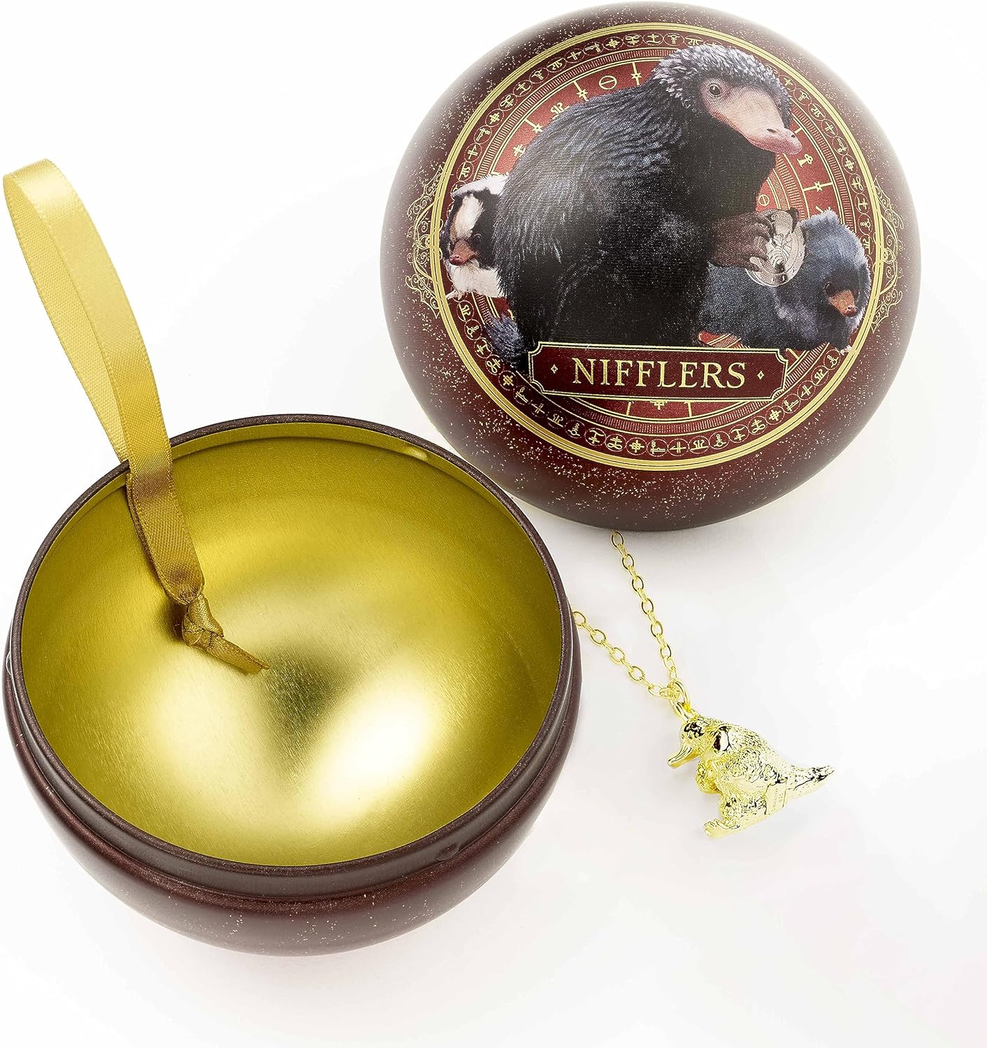 The Carat Shop Fantastic Beasts Official Niffler Bauble with Niffler Necklace Inside