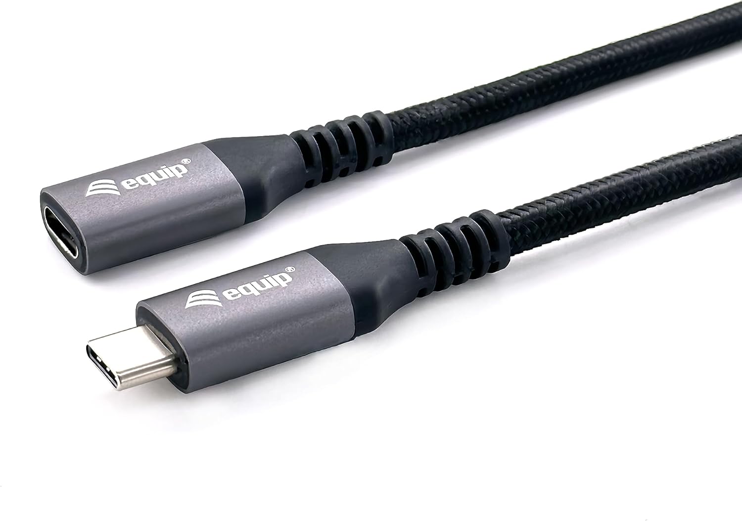 Equip 128371 USB 3.2 Gen 2 C-to-C Extension Cable, M/F, 1.0m, 4K/60Hz, 10Gbps, Black