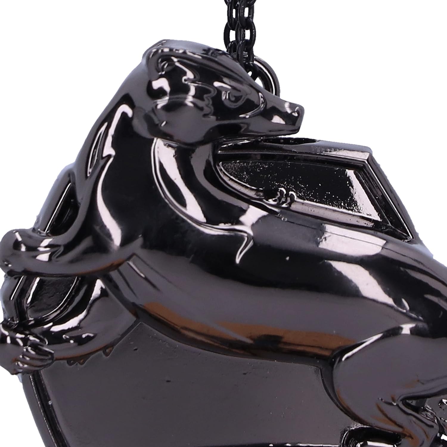 Nemesis Now Harry Potter Hufflepuff Crest (Silver) Hanging Ornament 5.8cm, Resin, Officially Licensed Harry Potter Merchandise, Requires Sturdy Hanging Place, Cast in the Finest Resin, Hand-Painted