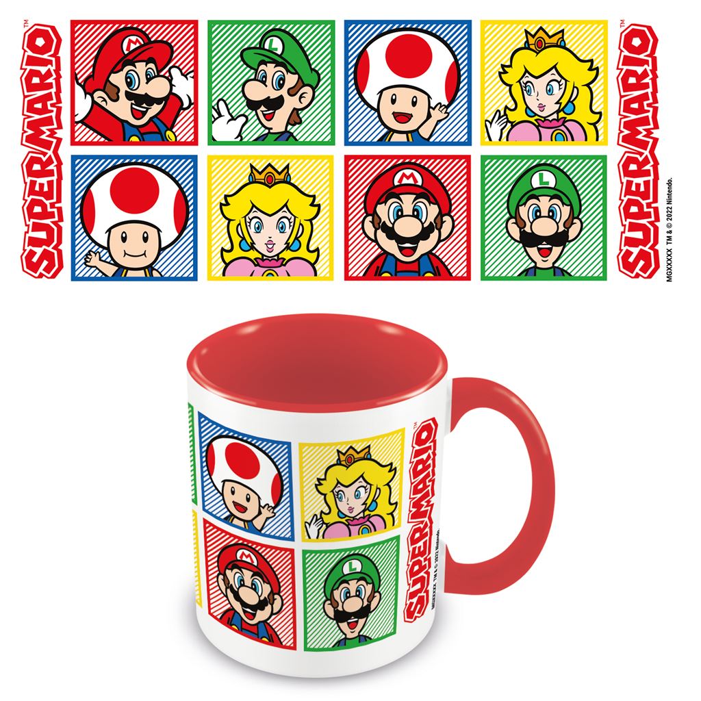 Pyramid Super Mario - 4 kleuren - gekleurde binnenmok, 315 ml