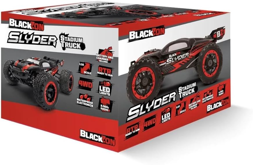 BLACKZON - Slyder ST 1/16 4WD Electric Stadium Truck - Red (540096