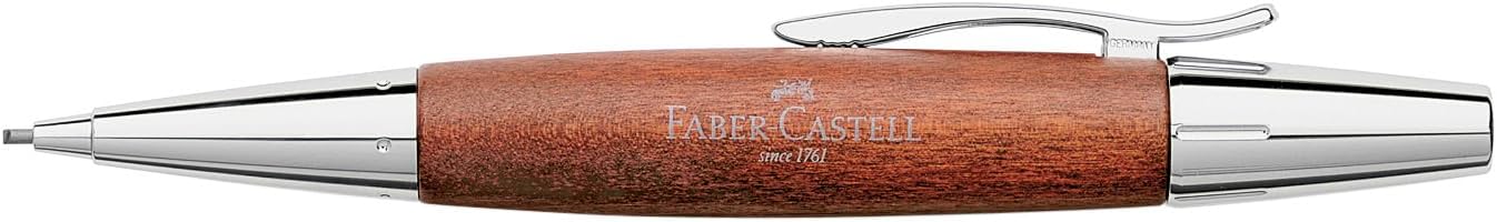 Faber-Castell 138382 PROP.PENCIL WOOD/CHROME SHINY BROWN