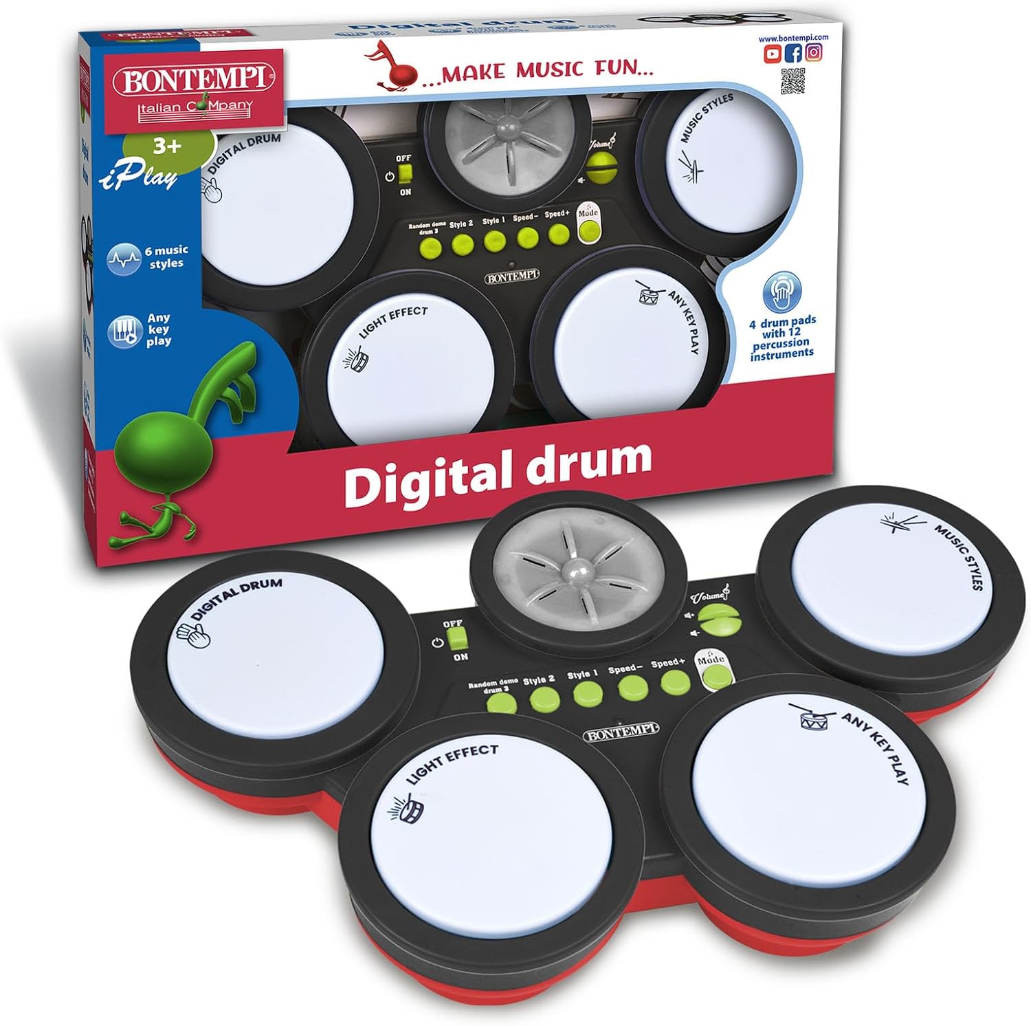 Bontempi | RhythmRug - Musical Electronic Mat for Dancing and Creating Melodies with Each Step 148 x 60 cm