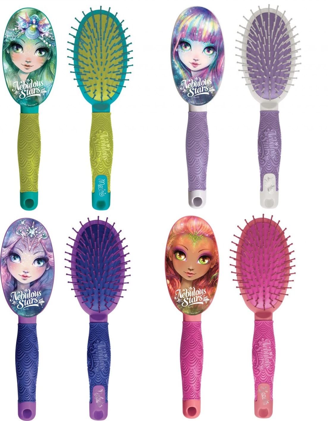 NEBULOUS- Hair Brush Display (16 pz.) Bambole e Accessori, Multicolore, NS11519