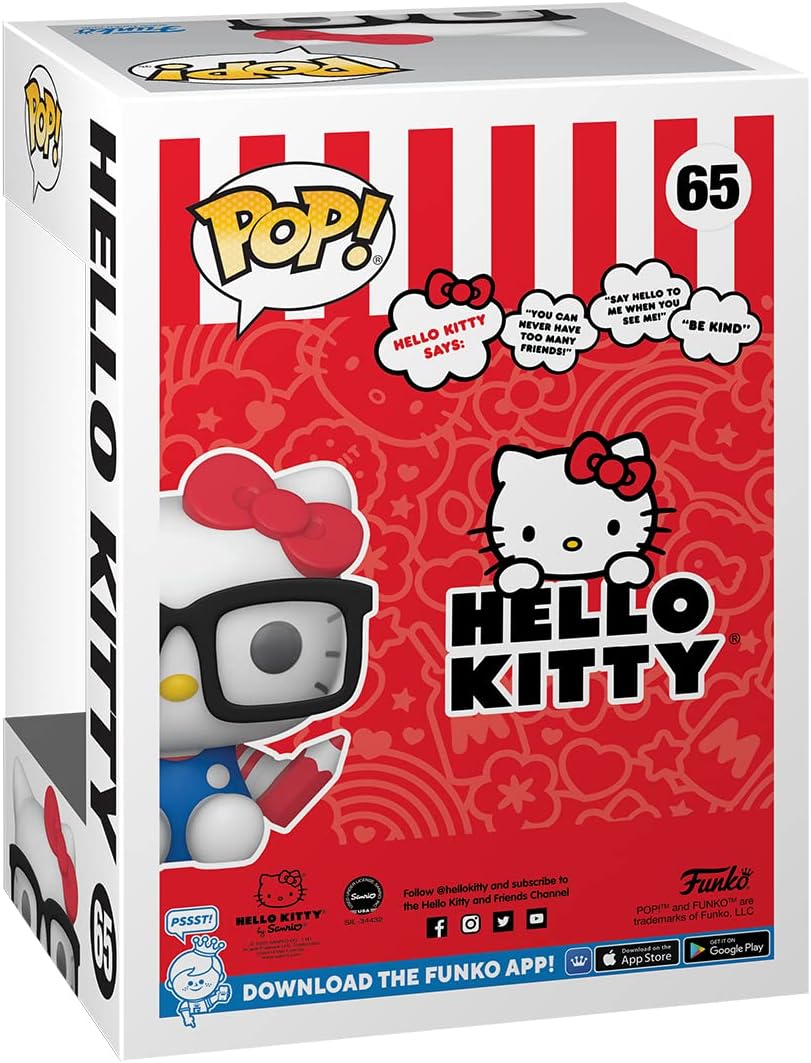 Funko Pop! Sanrio: Hello Kitty - HK Nerd - Figurine en Vinyle à Collectionner - Idée de Cadeau - Produits Officiels - Jouets pour Les Enfants et Adultes - Anime Fans
