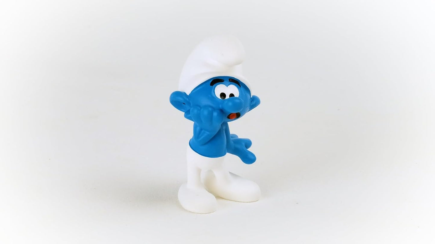 Schleich Smurfs, Collectible Retro Toys and Figurines for All Ages, Scaredy Smurf Figure