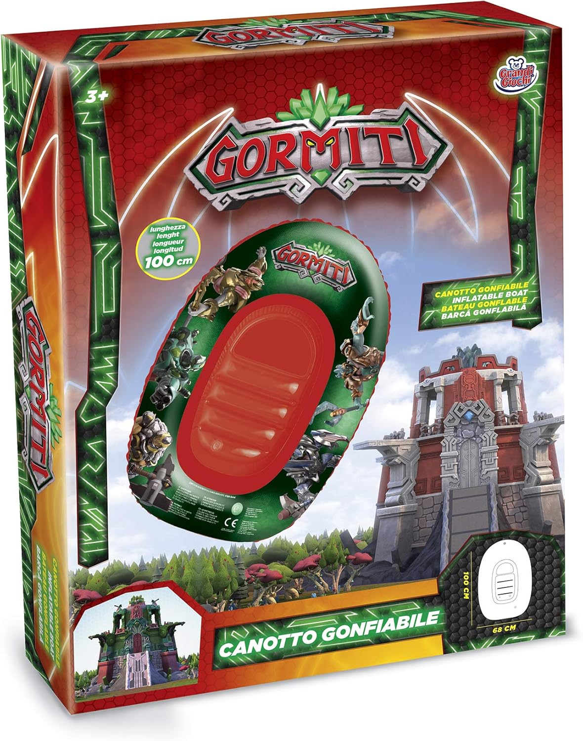 Grandi Giochi Gormiti Tubo Hinchable 100 x 67, Color 3, 100 x 67 cm (8005124040248
