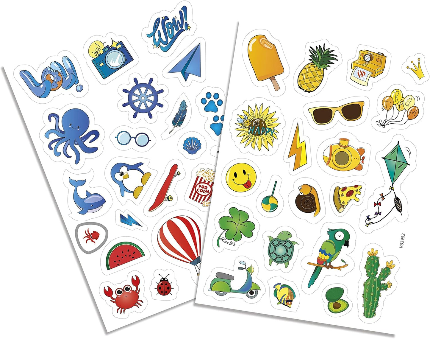 Clementoni 18698 Idea Boom Colorful Stickers, Creative Game for Children 6 Years, Made in Italy, Multi-Coloured, Medio