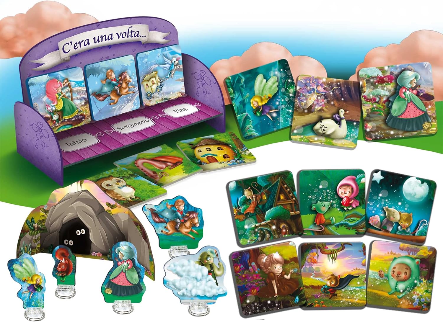 Liscianigiochi- Montessori l'Inventafavole del Mondo Fantastico, 95216