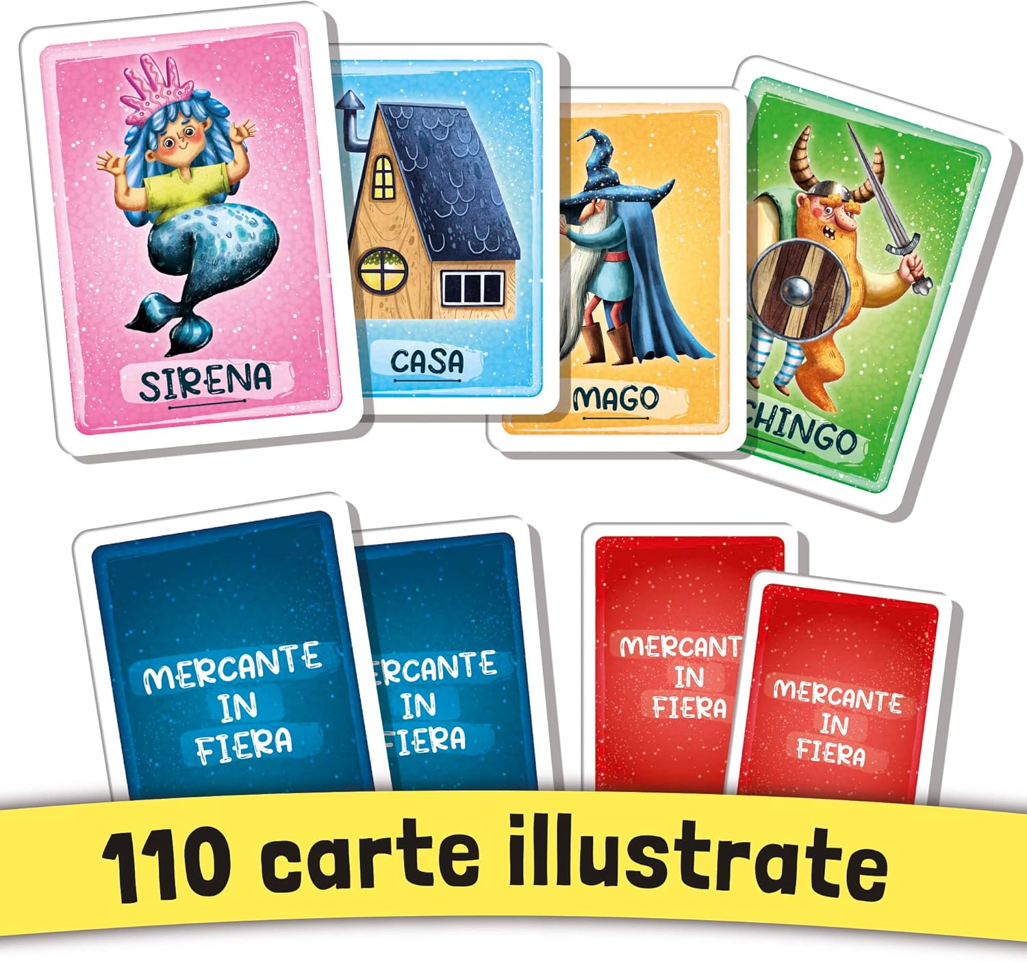 Lisciani Giochi- Game Library Children's Cards Merchant at the Fair, Color, 96695
