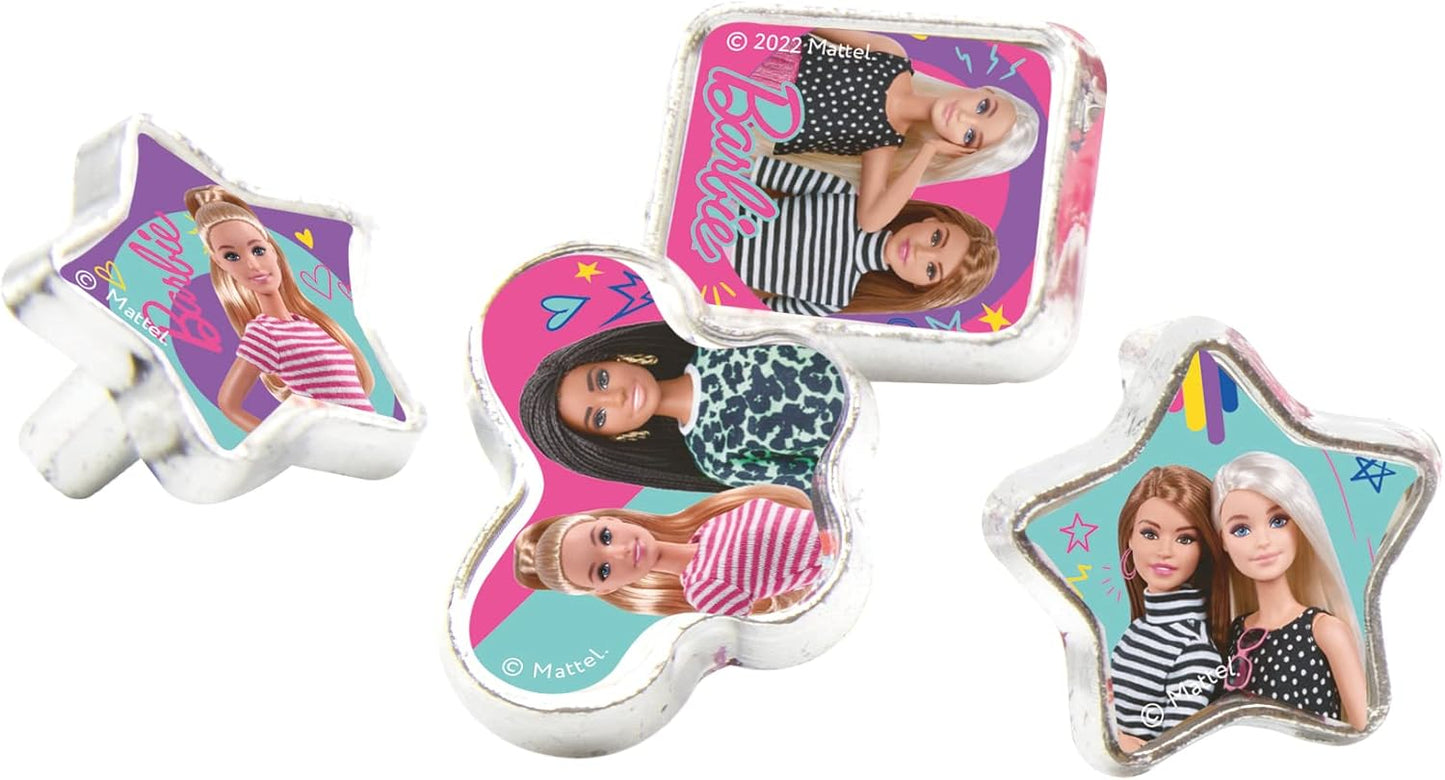 Joy Toy - Barbie 3 plastic bracelets with 18 charms for attaching in gift packaging - 15 x 2.5 x 20 cm