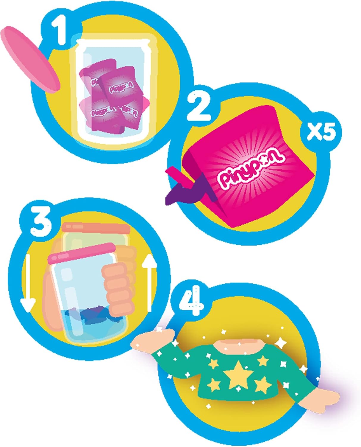 Pinypon - Surprise Reveal 1, rosa Überraschungspuppe, mit 5 Zubehörteilen für die Minifigur und Überraschungskleidung, für Mädchen und Jungen ab 3 Jahren, Famosa (PNY28100