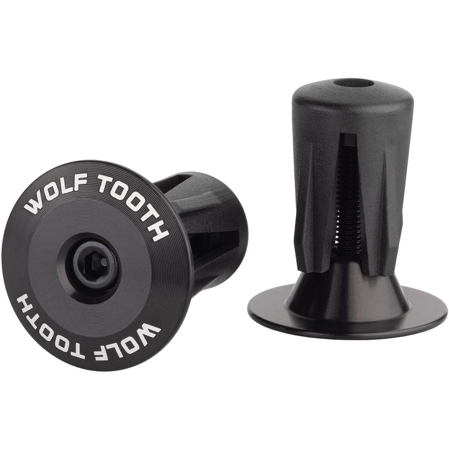 Wolf Tooth Alloy Bar End Plugs Black One Size
