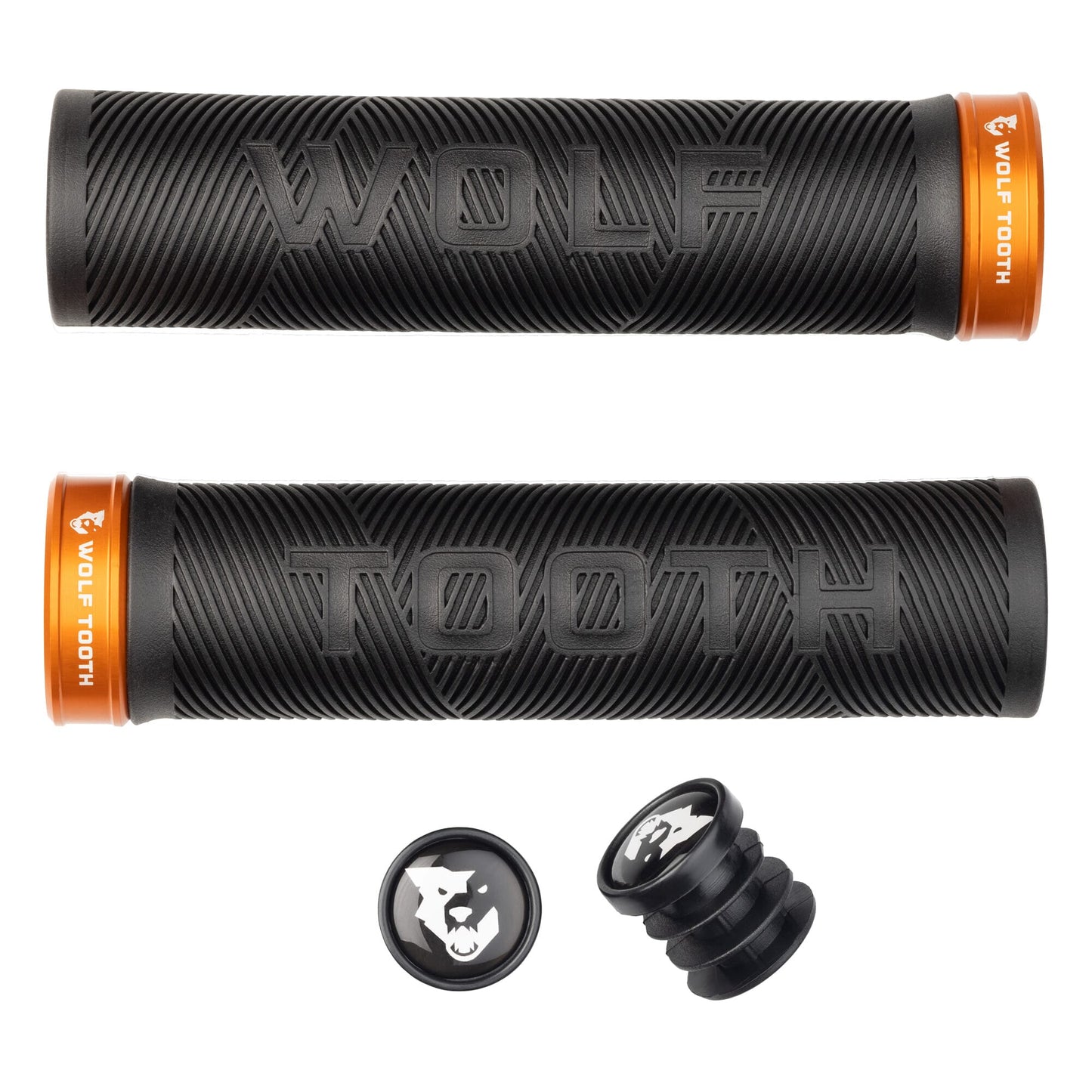 Wolf Tooth Echo Lock-On Grips Black/Orange One Size