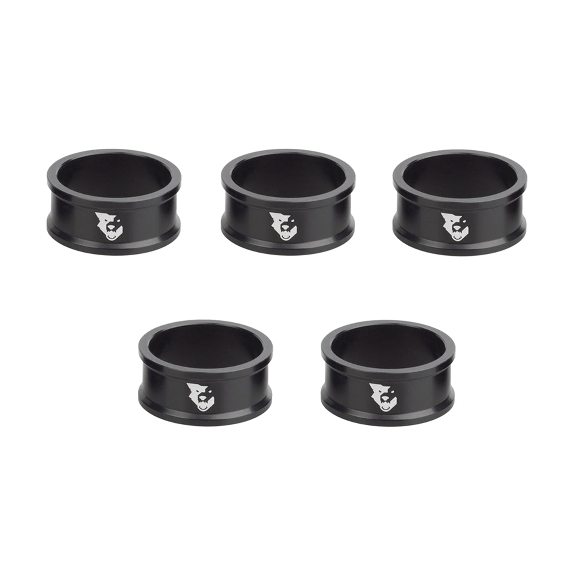 Wolf Tooth Precision Headset Spacers - 5 Pack Black 15mm