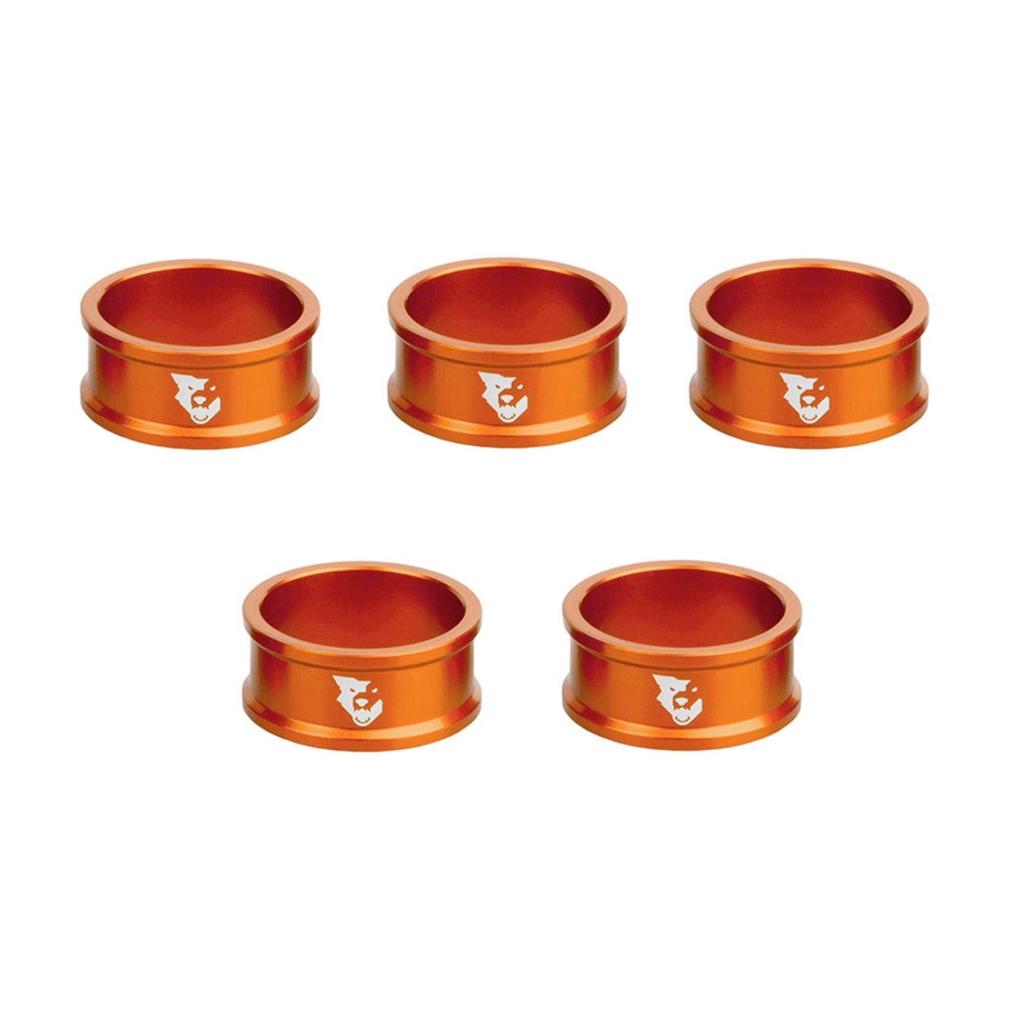 Wolf Tooth Precision Headset Spacers - 5 Pack Orange 15mm