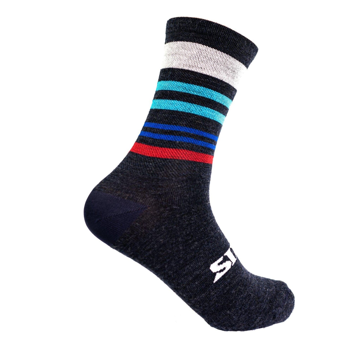 Silca Winter Socks Black/Martini Stripes S/M