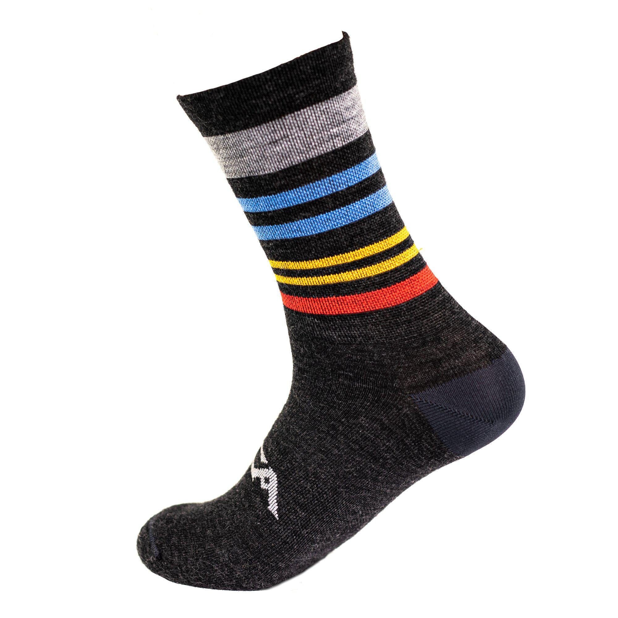 Silca Winter Socks Black/Mondrian Stripes L/XL