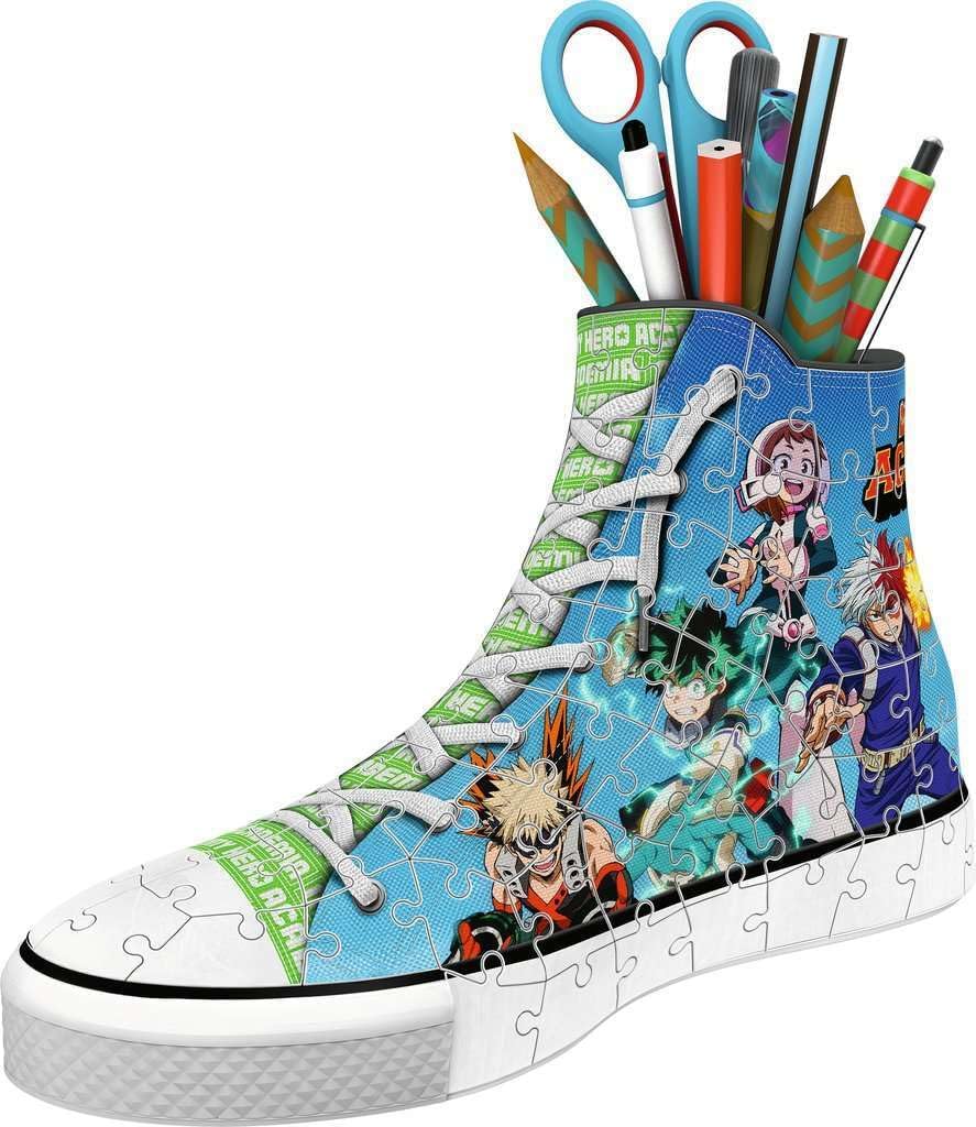 Ravensburger - Puzzle 3D Sneaker - My Hero Academia - Pot à crayons - A partir de 8 ans - 108 pièces numérotées à assembler sans colle - Accessoires inclus - 11567