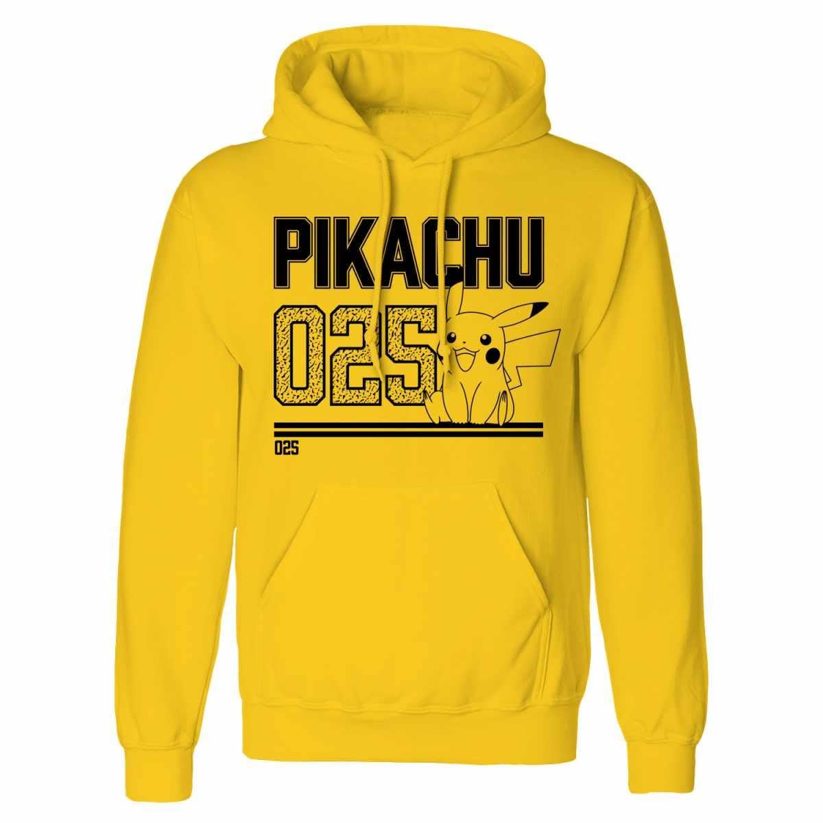 Officially Licenced Pokemon Pikachu Line Art T-Shirt Yellow