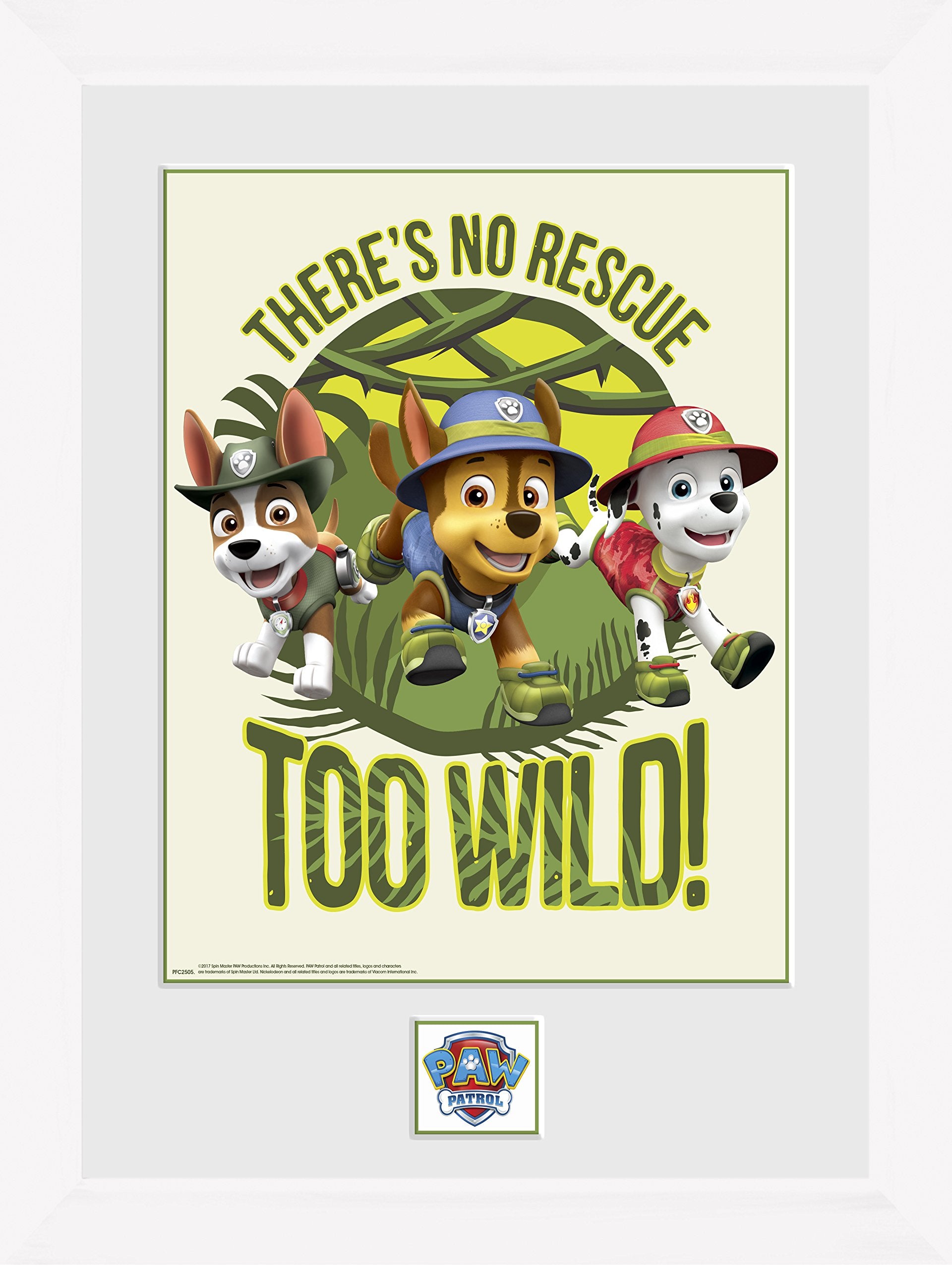 GB eye LTD, Paw Patrol, No Rescue Too Wild, Framed Print 30x40cm, Wood, Various