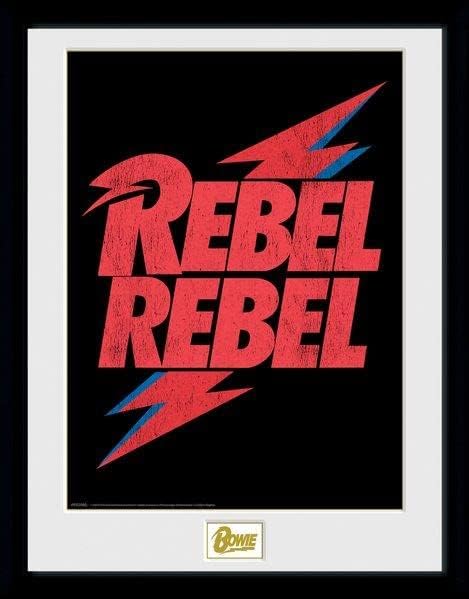GB eye David Bowie Rebel Rebel Logo 30 x 40cm Framed Collector Print