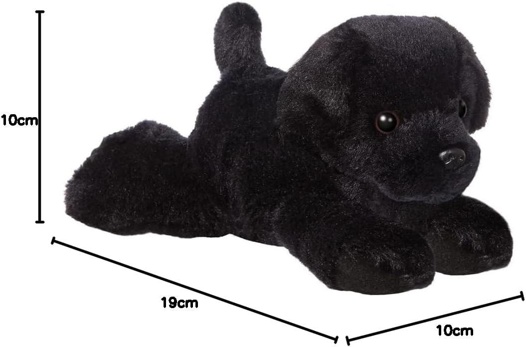 Aurora, 31295, Mini Flopsies Blackie Black Labrador Dog, 8in, Soft Toy, 8" 8" Single