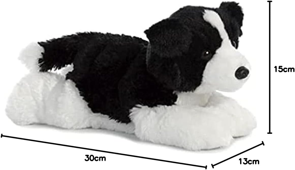 AURORA, 31566, Flopsies Border Collie, 12In, Soft Toy, Black and White & World, 31712, Mini Flopsies Charles The Spaniel Dog, 8In, Soft Toy, Brown and White + Mini Flopsies Charles The Spaniel Dog