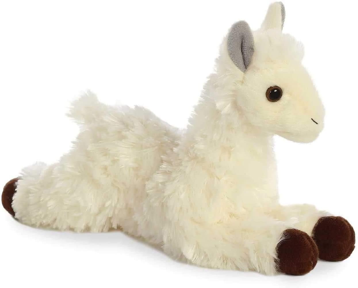 Aurora, 31744, Mini Flopsies Llama, 8In Cuddly Llama Soft Toy, White