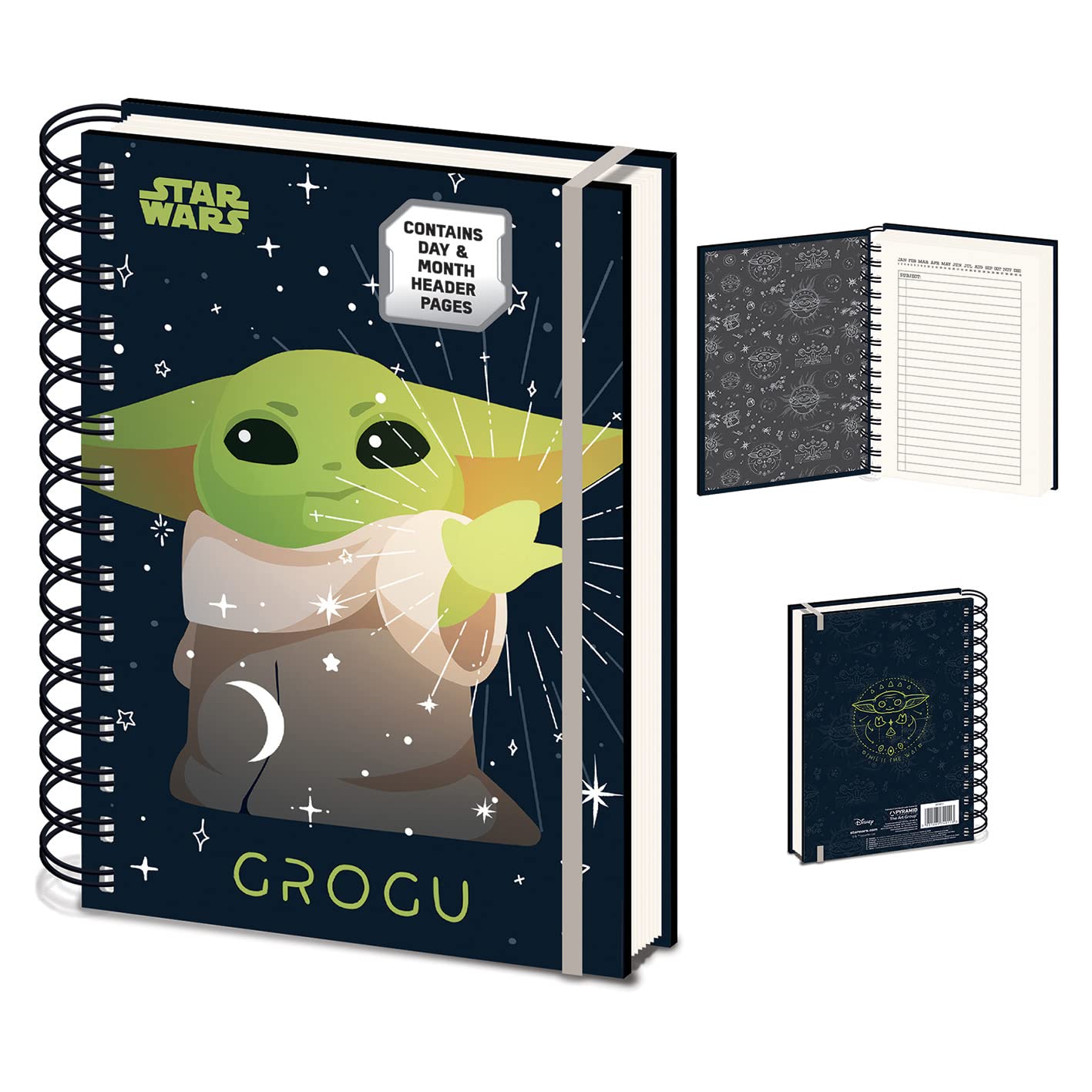 Toys & Gamers Star Wars The Mandalorian Grogu A5 Notebook - Educational Note Book for Unisex Kids & Adults, Notebook A5 Wiro Bound, Perfect for Learning & Fun