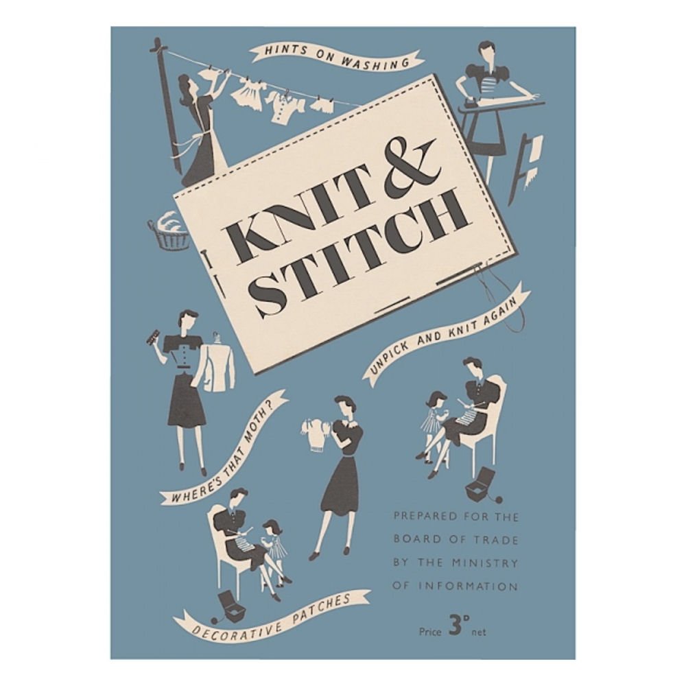 Knit & Stitch Large Steel Sign