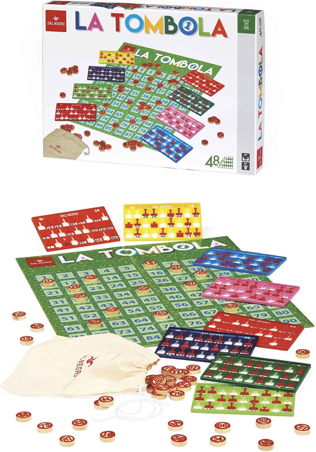 Dal Negro Tombola Board Game Toy 858, Multicoloured, 8001097539031