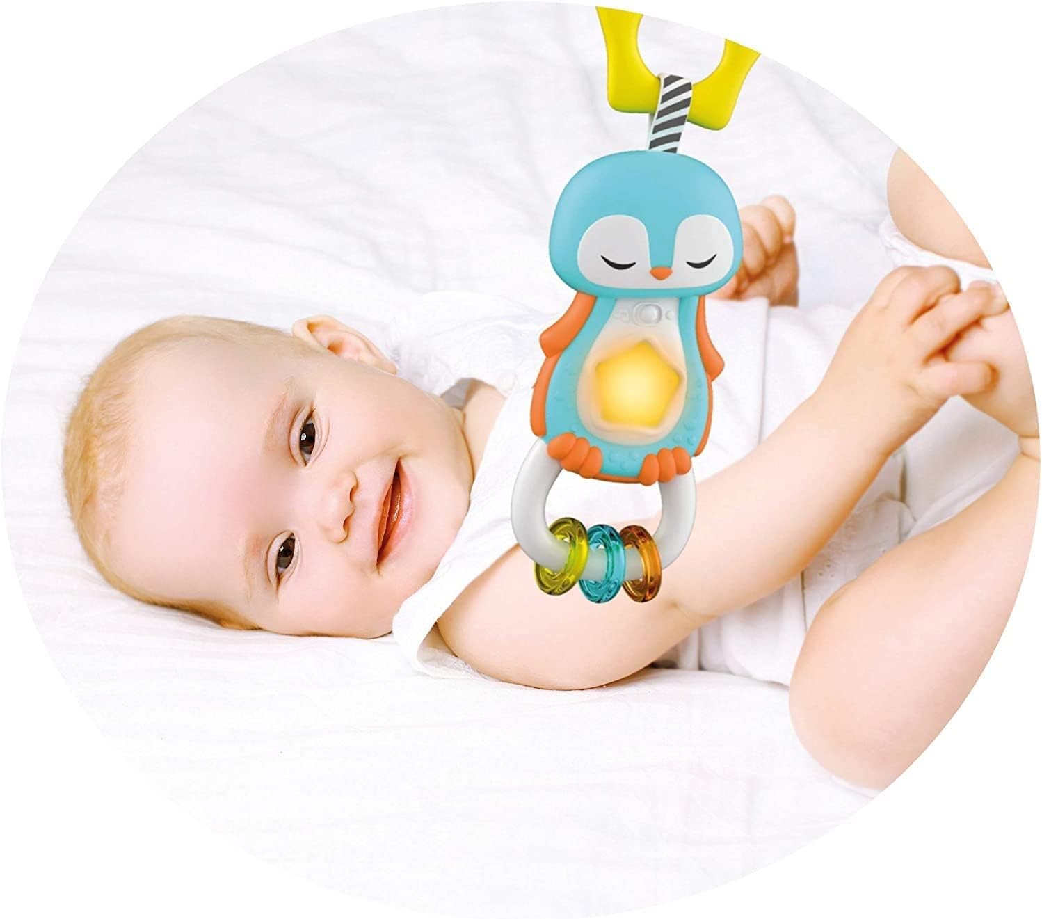 Clementoni Sonaglino Interattivo, Multicolore (Pinguino), 3-36 Mesi