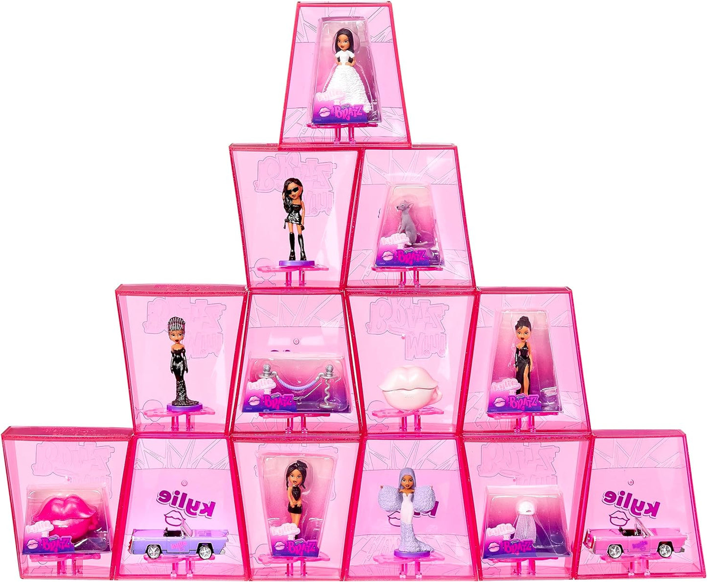 Bratz Mini x Kylie Jenner - Serie 1 - 2 Mini Bratzs en cada paquete - Embalaje ciego que sirve de expositor - Figuras coleccionables para niños y coleccionistas mayores de 6 años