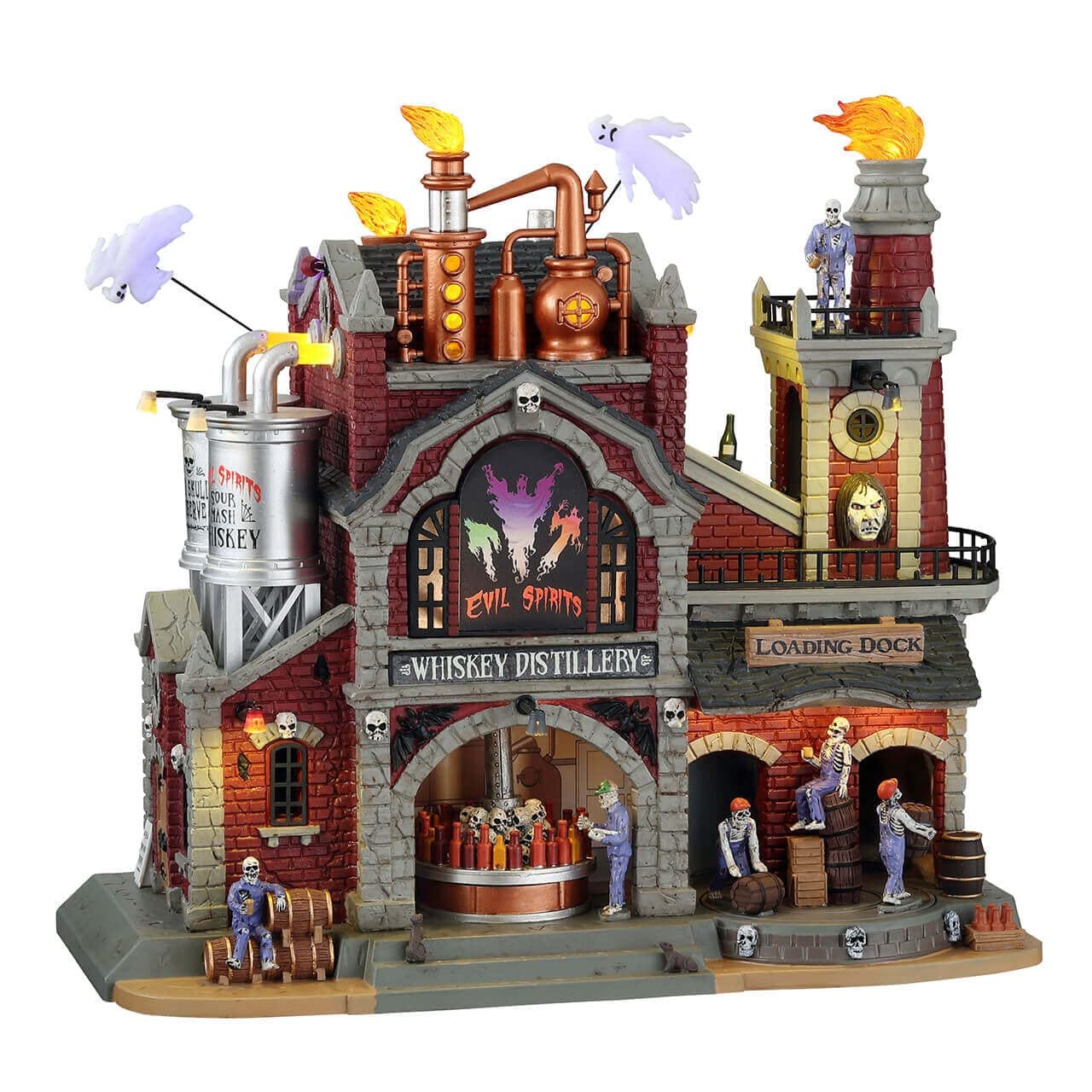 Lemax 15723-UK Spooky Town Sights & Sounds: Evil Spirits Whiskey Distillery