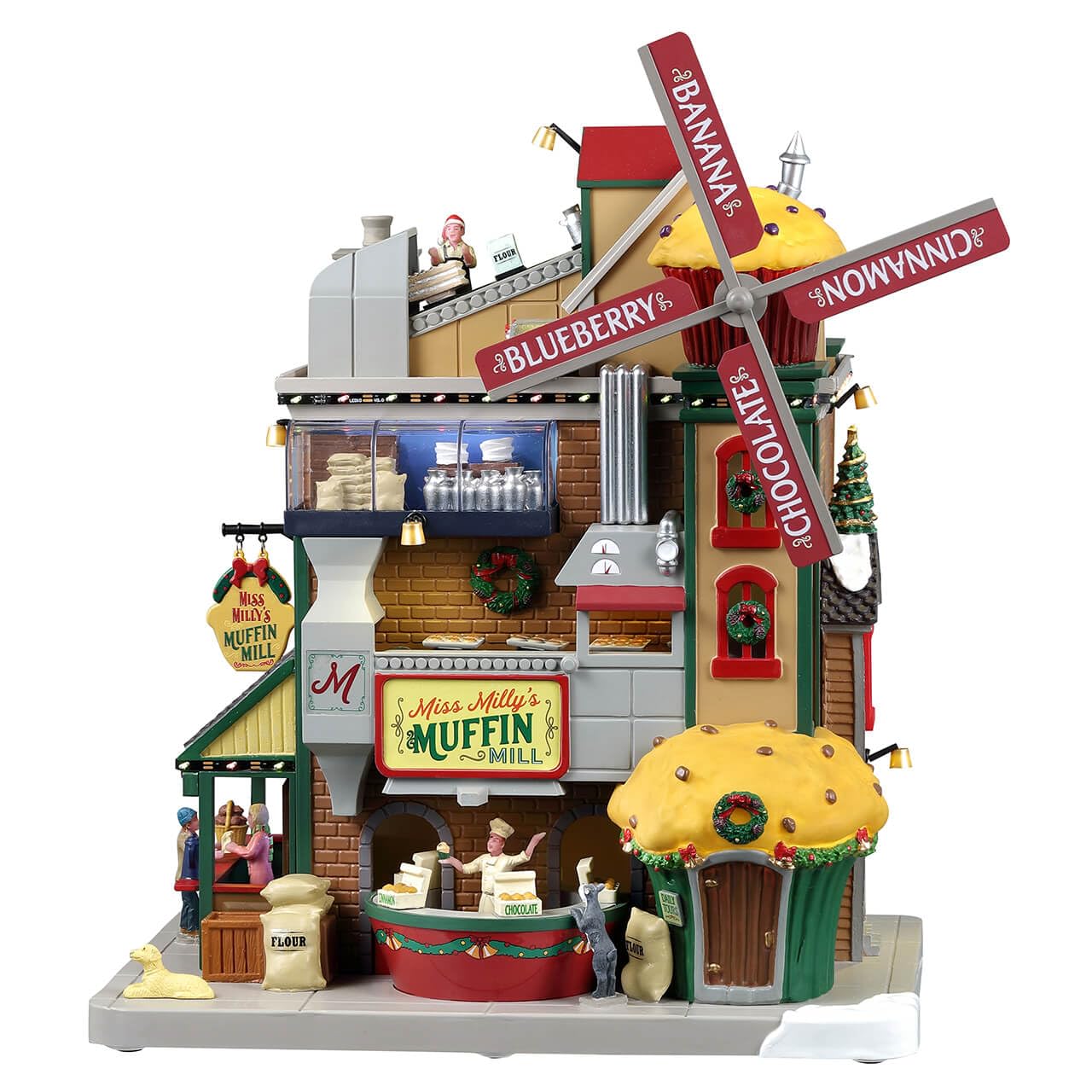 Lemax 35020-UK Caddington Village Sights & Sounds: Miss Milly's Muffin Mill