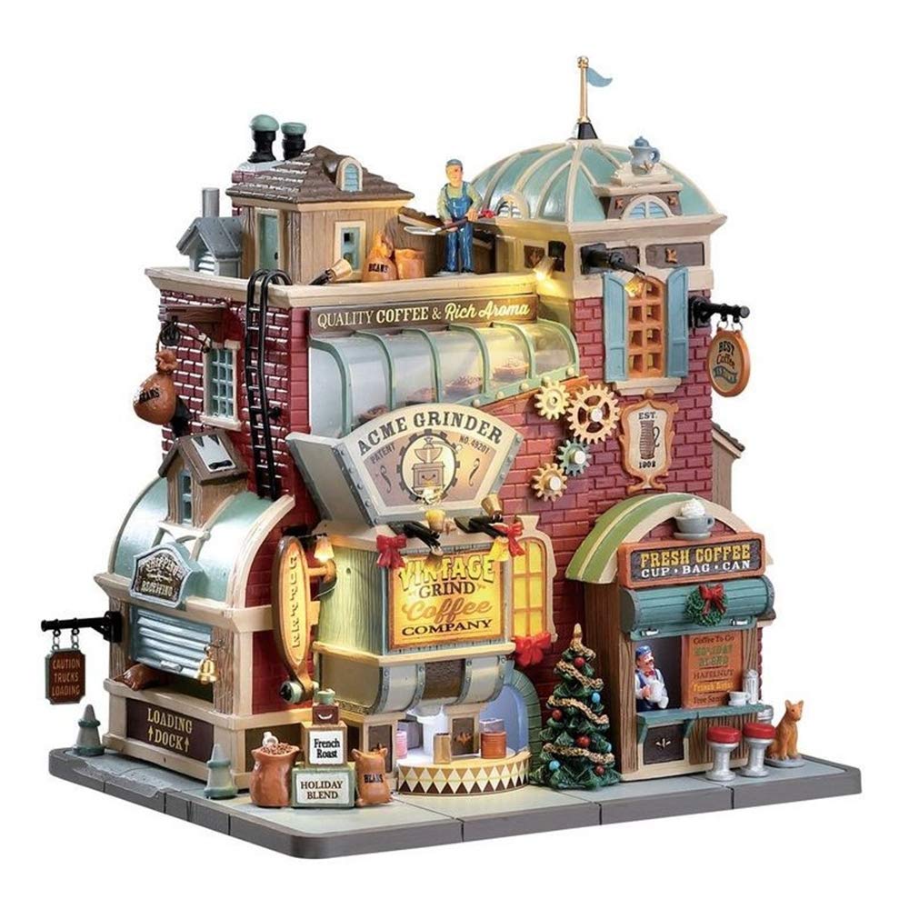 Lemax 75187-UK Caddington Village Sights & Sounds: Vintage Grind Coffee Company