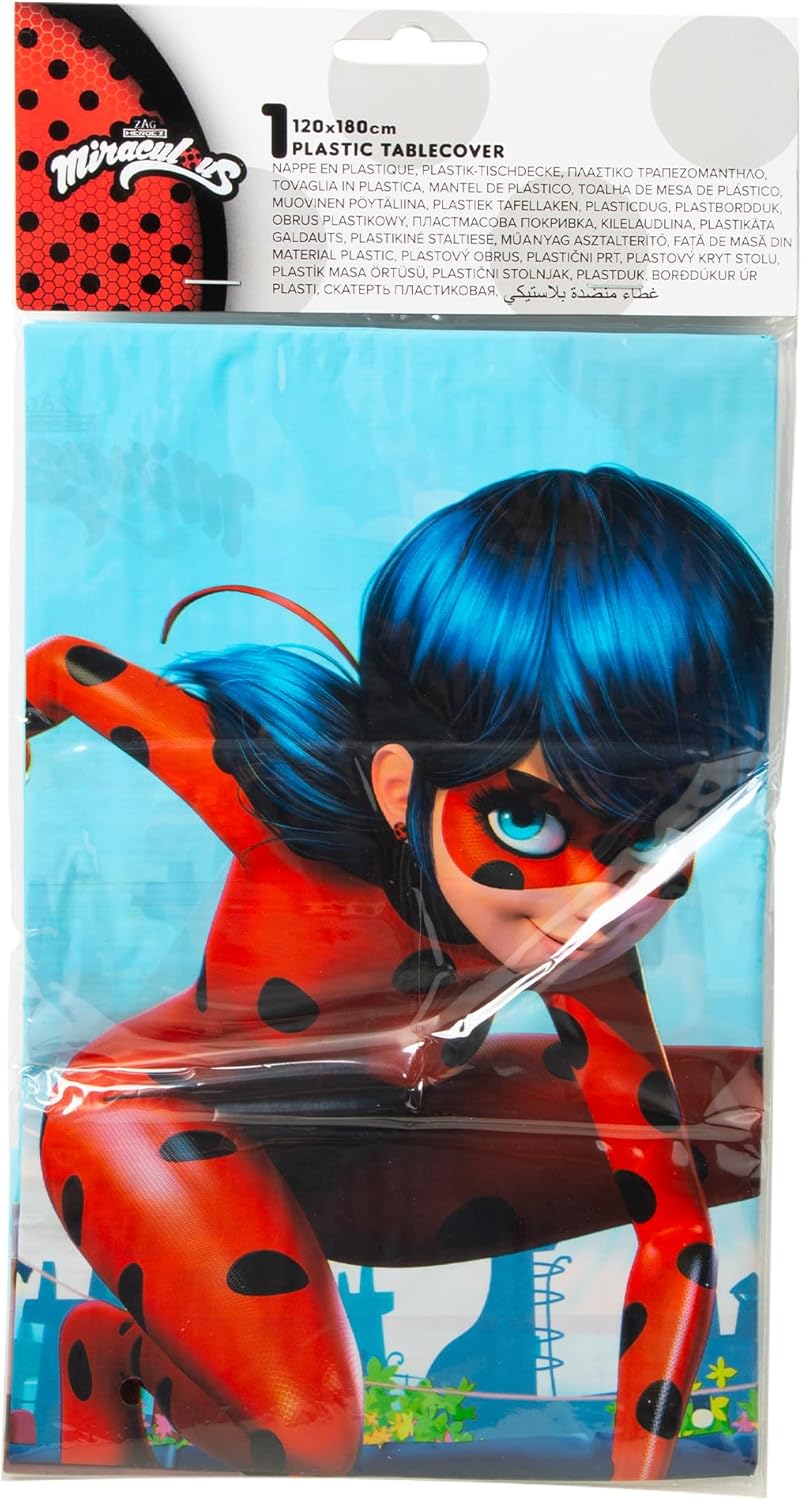 Tovaglia plastica Miraculous Ladybug (180x120cm)