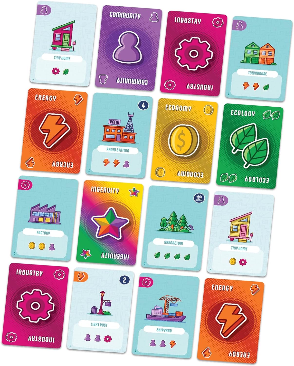 Point City - AEG, Flatout Games, City Building, Drafting Collection Card Game, Family Ages 10+, 15-30 min, 1-4 Players