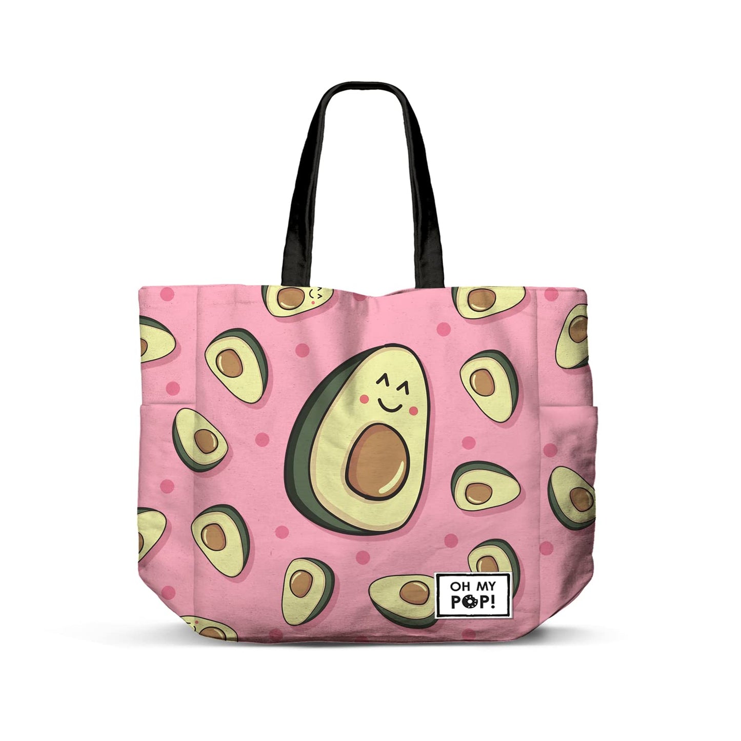 Oh My Pop! Waca-Horizontal FAN Shopping Bag, Pink