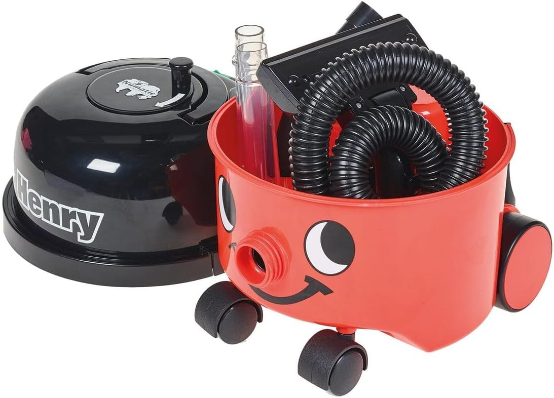 Casdon Henry Vacuum Cleaner. Toy Vacuum Cleaner For Children Aged 3+. Looks And Works Just Like The Real Thing Single( 23.2 x 21.2 x 22.8 cm